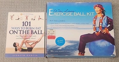 101 Ways To Burn Fat On The Ball: Lose Weight Cardio Wai Lana Exercise Ball Kit 