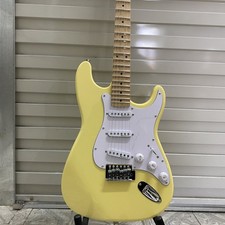 Bright Cream Yellow Electric Guitar Maple Neck SSS Pickups Blues Rock Funk