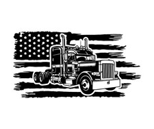 Distressed American Flag Semi Truck Usa Peterbilt 379 Freedom Decal Sticker Distressed American Flag Semi Truck Usa Peterbilt 379 Freedom Decal Sticker