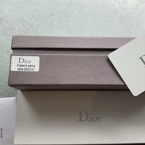 CHRISTIAN DIOR VINTAGE BLACK/SILVER BALL POINT PEN NEW IN ORIGINAL BOX & RECEIPT - Picture 8 of 10