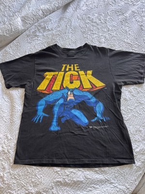 VTG 90s The Tick Fox Network Cartoon Movie TV Promo T-Shirt 1994 Black Tee Sz XL