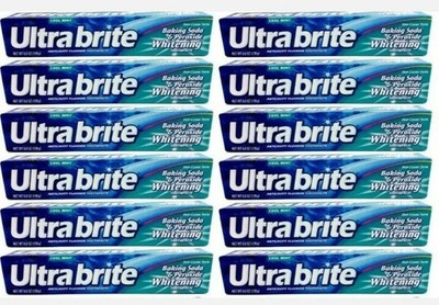 lot of 12 Ultra Brite Cool Mint Toothpaste with Baking Soda & Peroxide 6oz.