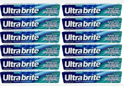 #ad lot of 12 Ultra Brite Cool Mint Toothpaste with Baking Soda amp; Peroxide 6oz. $29.99
