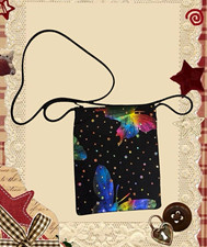 Handmade Black/Multicolor Butterfly Print Sma...