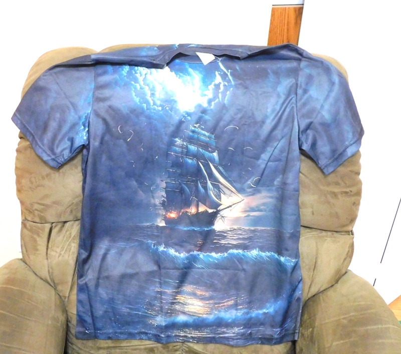 PoUnbranded Short Sleeve Ship T-shirt Size XL