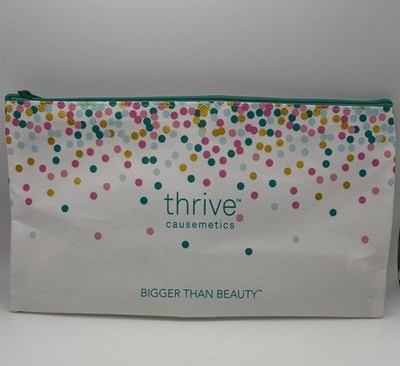 THRIVE Causemetics Makeup Cosmetic Bag  Throw Kindness Around Like Confetti  NEW