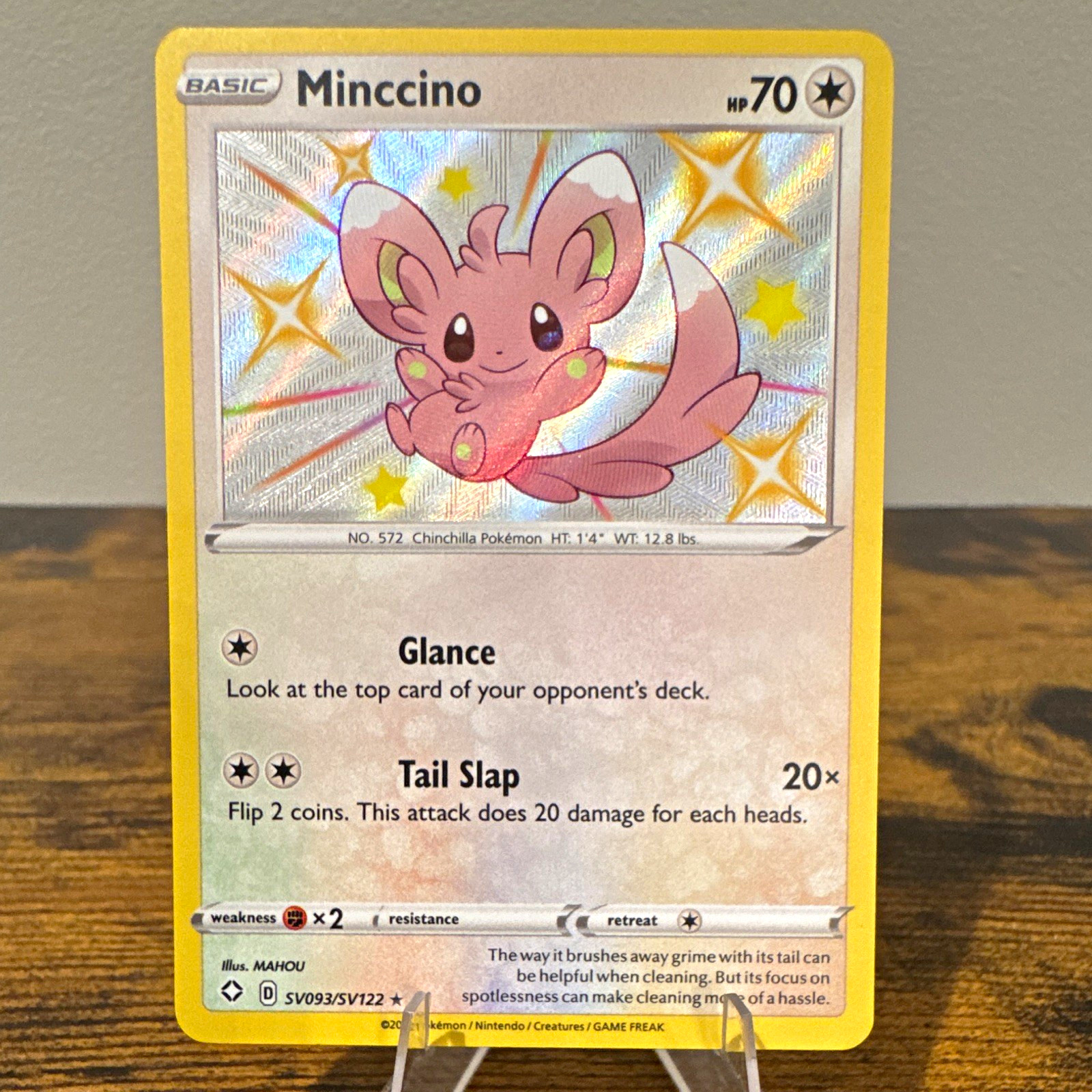 The Pokémon Company Minccino SV093/SV122 Shining Fates Shiny Vault Holo Eng