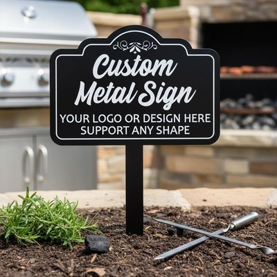 Custom Metal Yard Sign with Stake Personalized Lawn Marker for Home or Business