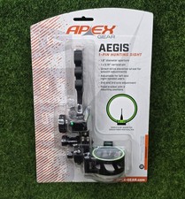 Apex Gear AEGIS Compound Bow Sight, 1-Pin .019" Fiber Optic, Black - TG-AG2210B