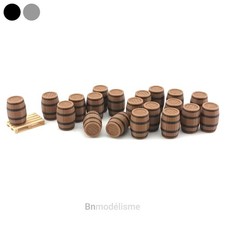 Lot 20 Tonneaux, 1/72 décor miniature maquette chargement marchandises entrepôt