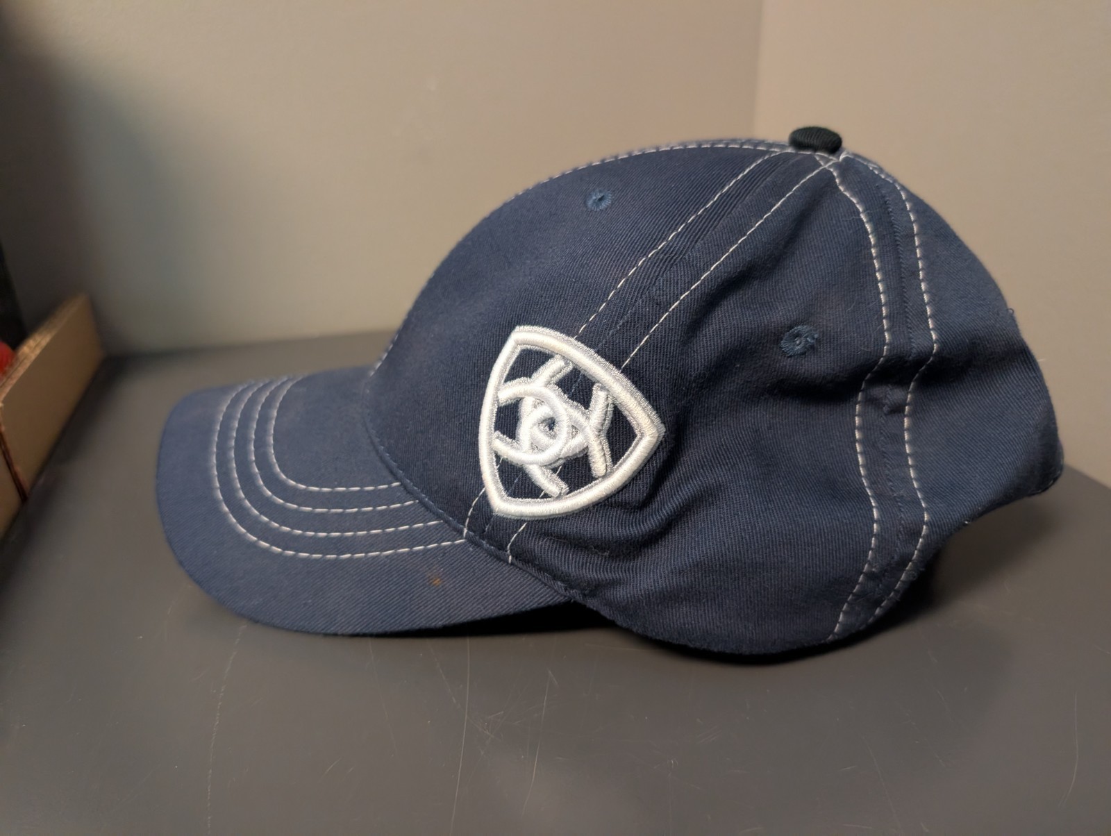 Ariat Navy Baseball Hat Cap  Adjustable Hook&Loop… - image 3