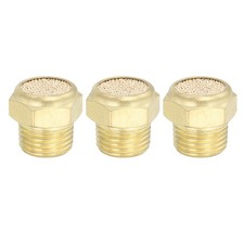 3 St&uuml;ck Messing Pneumatik 1/8\" NPT, Flachfilter gesintert gold f&uuml;r