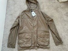 NWT Barbour UV Durham Showerproof Best Stone Jacket Sample - Men's Size 38 M/L