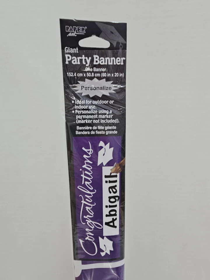 60in X 20in Creative Converting Giant Customizable Graduation Banner - Image 2 of 2