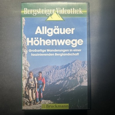 Bergsteiger Videothek, Allgäuer Höhenwege, VHS, Bruckmann, Hiking Routes, Rare