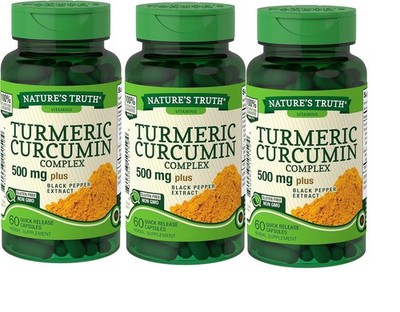 N Truth Turmeric Curcumin 500 mg W Black Pepper , 180 CT(Pack of 3)exp 2027