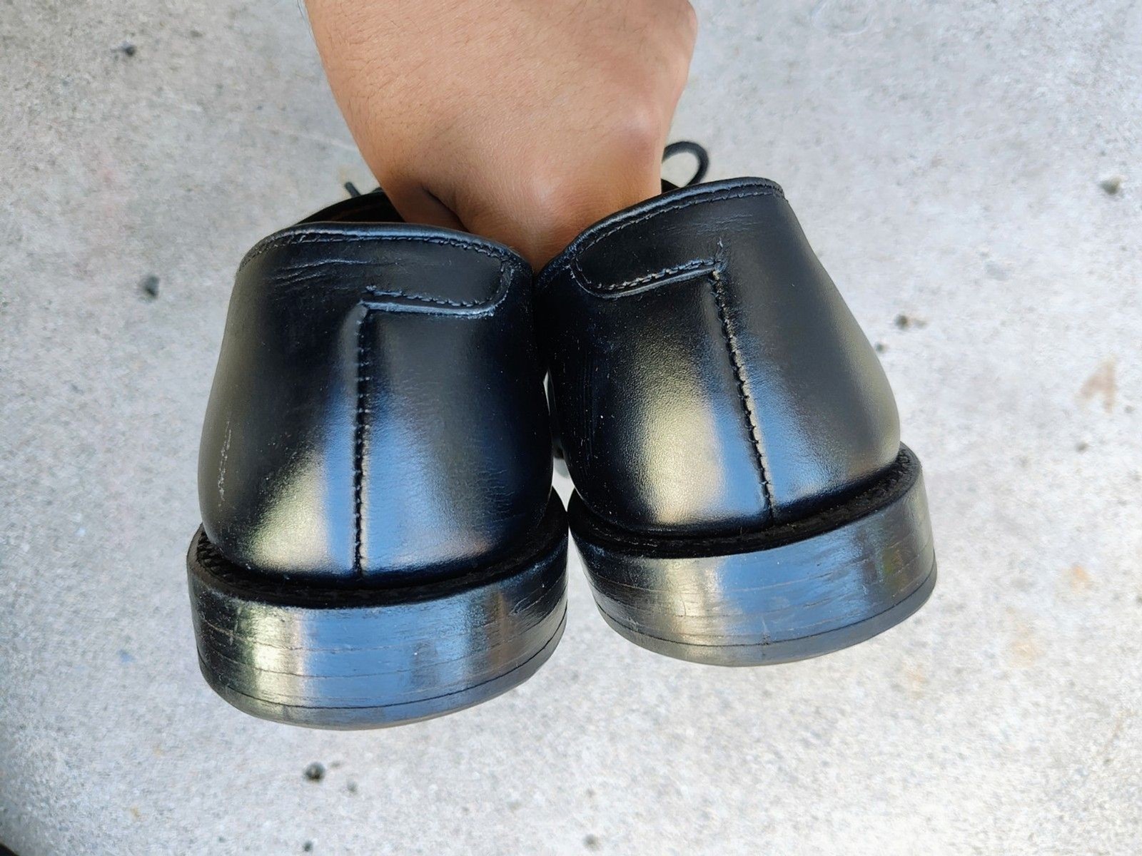 Allen Edmonds Park Avenue Black Leather Oxford Shoes Mens 8 D Toe Cap Bench Welt