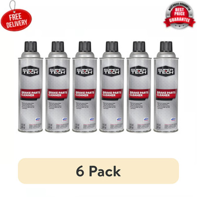 (6 pack) Super Tech Brake Parts Cleaner, 14.5 oz