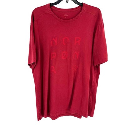 Noronna Slant Logo T-Shirt Mens Size  XL Burgundy Red 