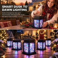 Solar Hanging Lantern Outdoor LED Fairy String Light Christmas Xmas