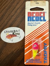 NOS REBEL TAD FRY ULTRA LIGHT FISHING LURE CRANKBAIT TADFRY ULTRALIGHT BAIT PINK