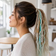 Boho Dreadlock Ponytail Extension Lightweight Braided Ponytail Extension Quick