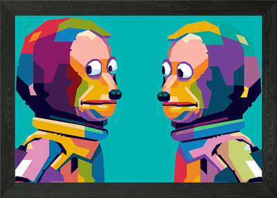 Monkey Double Framed Wall Art Poster Canvas Print Picture