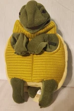 Folkmanis Turtleneck Turtle Hand Puppet Full Body Green Plush 13 Inch