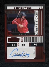 2022 Chronicles Contenders Rookie Ticket Draft Red 49/75 Connor Wong Auto ll2