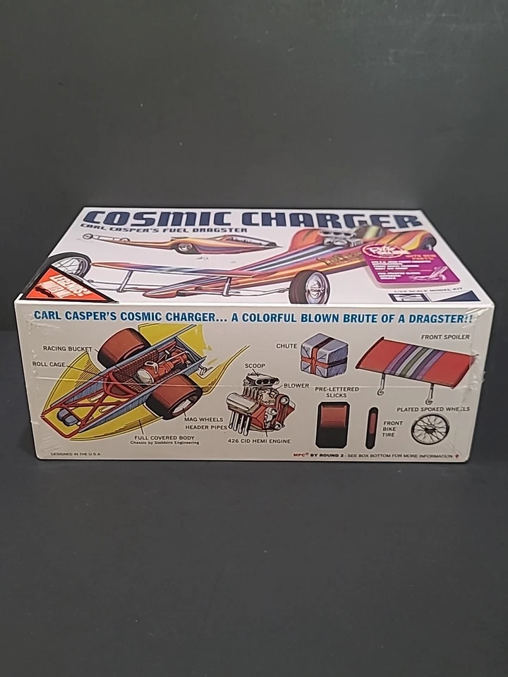 MPC COSMIC CHARGER CARL CASPER'S FUEL DRAGSTER MODEL KIT 1/25 SCALE - Image 3 of 4
