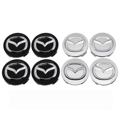 4X 56mm Nabendeckel Radkappe Felgendeckel Emblem für Mazda 2 3 6 CX-3 CX-5 MX-5 - Bild 1 von 4