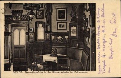 Postcard Goslar am Harz, regulars' table corner in the Bismarck niche in... - 10681238