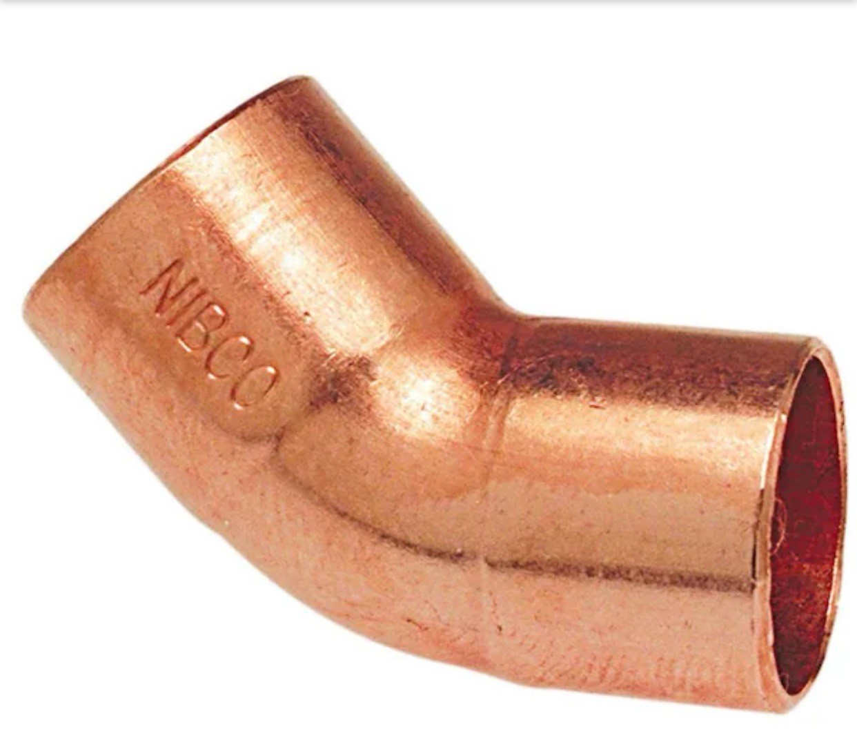 EVERBILT 1-in. Copper Pressure 45-Degree Cup x Cup Elbow Fitting, Model # C611