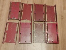 Gilbert Erector Set EJ Red Painted Steel Gearbox Plate Lot of 8