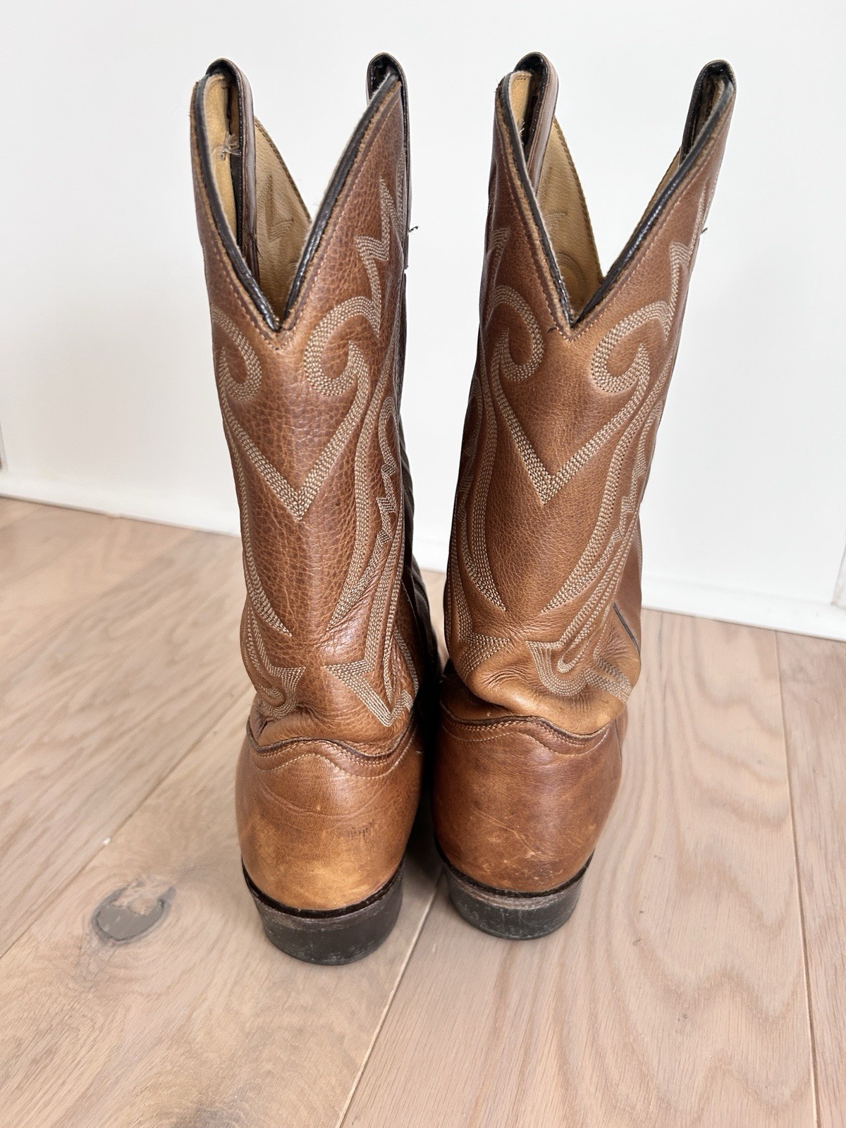 Vintage Nocona USA Western Cowboy Boots 7.5D Leat… - image 4