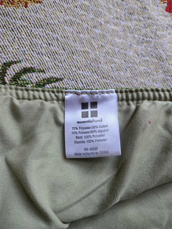 Rooster & Sunflower Tapestry Table Runner 64" x 13" Country Farmhouse Decor - Image 4 of 4