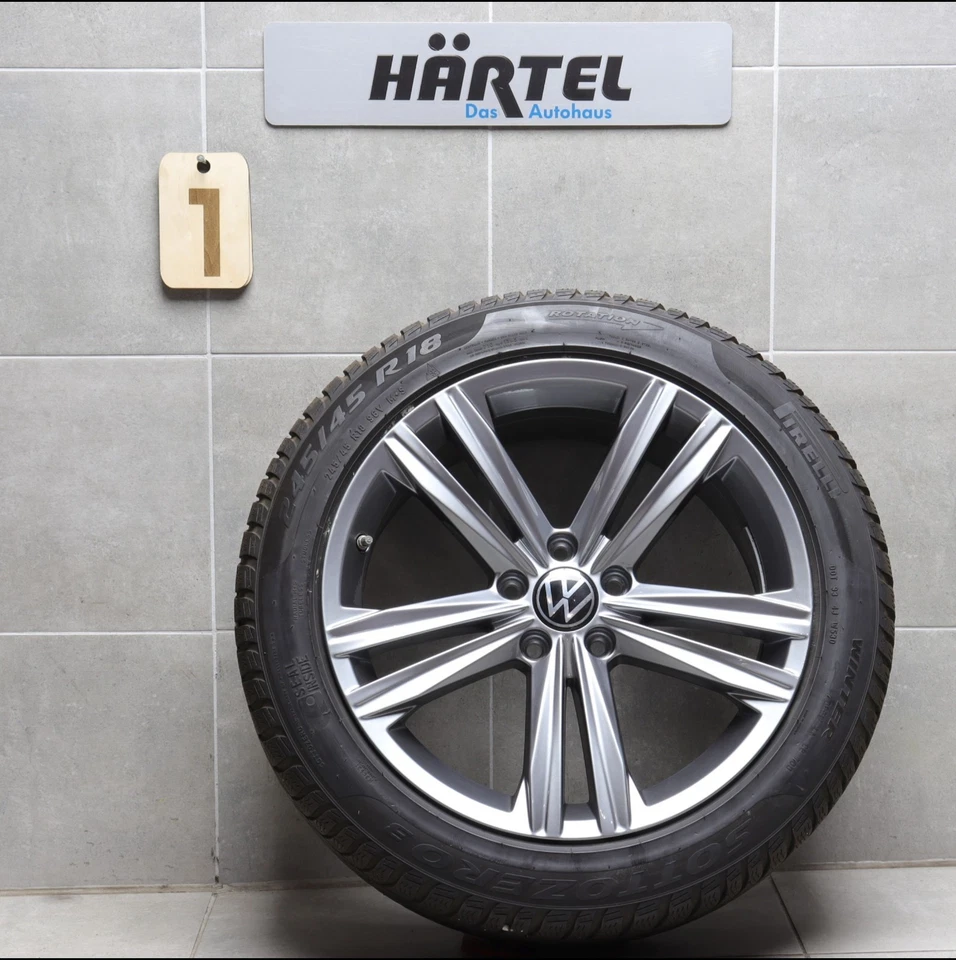 VW Arteon Shooting Brake Winterräder 8,0J ET40 245/45 R18 96V RDKS Sebring - Bild 2 von 4