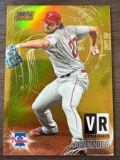 2021 Stadium Club Chrome Aaron Nola Gold Virtual Reality Refractor #VR-20 /50