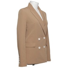 Bershka, Blazer, Gr&ouml;&szlig;e: XS, Beige, Elasthan/Polyester/Viskose, Einfarbig #bK7
