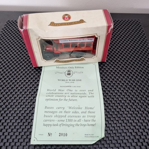 Limited Edition Oxford Die Cast Model Vintage Red London Bus Welcome Home WW1 - Picture 7 of 7