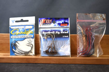 Three Packages of Large Fishing Hooks, Eagle Claw, Viscous (Jig Head), Gamakatsu