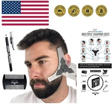 Beard Shaper & Beard Shaping Tool for Men, Beard Lineup Guide Template, Perfe...
