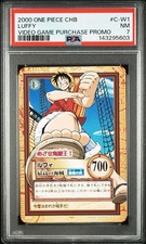 PSA 7 ONE PIECE CARDDASS HYPER BATTLE PROMO C-W1 LUFFY VIDEO GAME PURCHASE PROMO