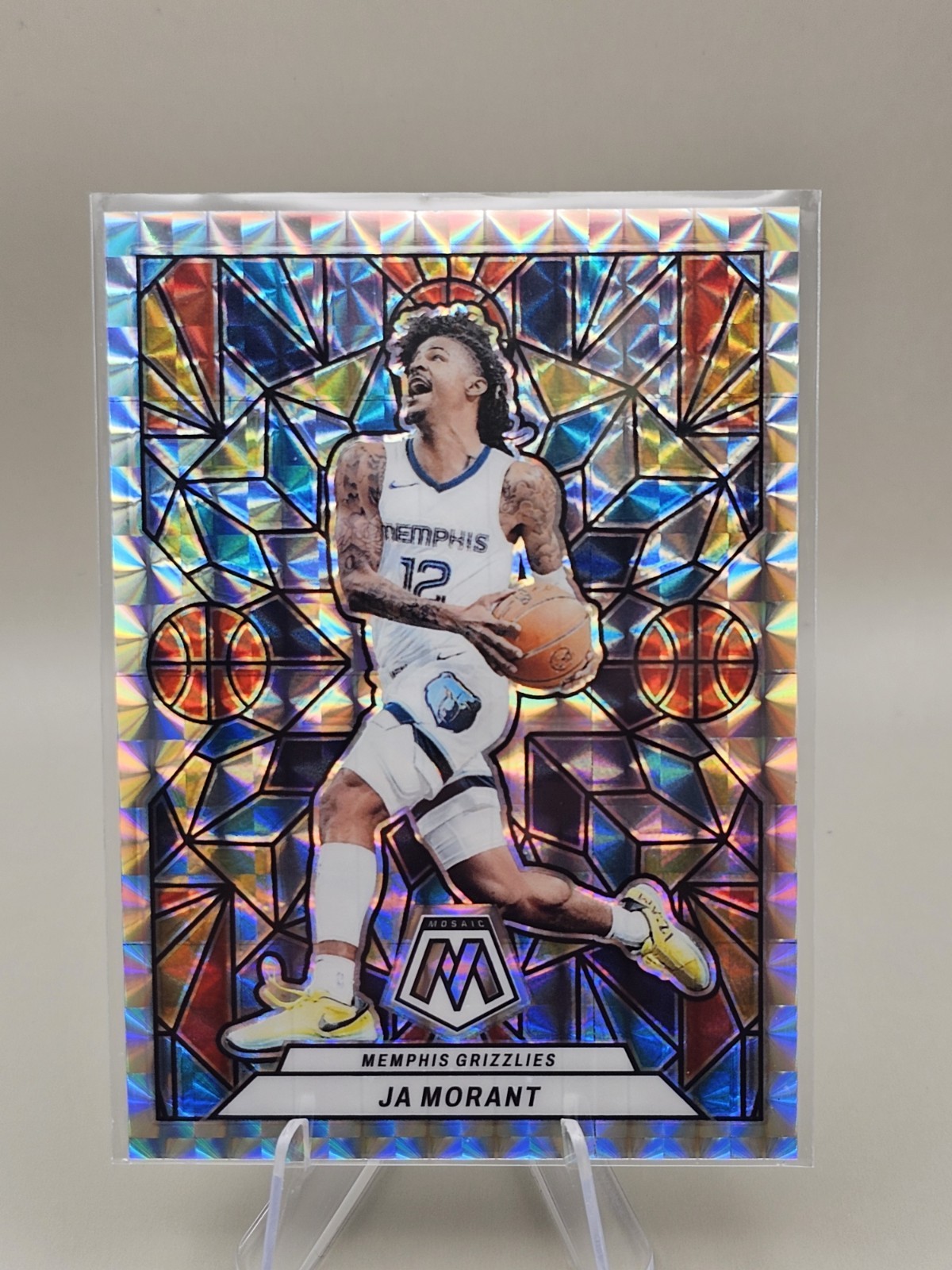 2023-24 Panini Mosaic Football Ja Morant Stained Glass SSP