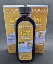 Clairol SOY4PLEX Liquicolor Perm 9A/26D Very Light Cool Blonde 2oz LOT/2 