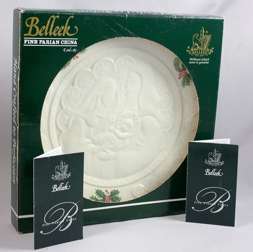 Belleek Fine Parian Porcelain Christmas 2000 Nativity Plate #2444 - Picture 5 of 9