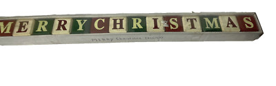 Christmas Blocks Table Decor Long 28'' Display