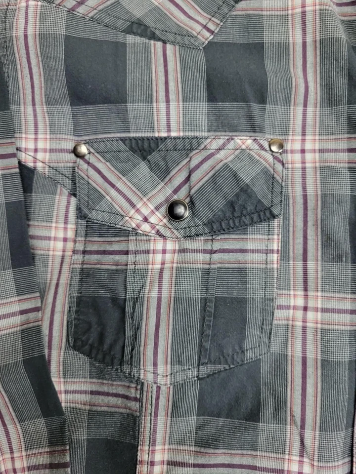 Sovereign Code Button Up Snap Western Long Sleeve Shirt Men's Small - Image 4 of 4