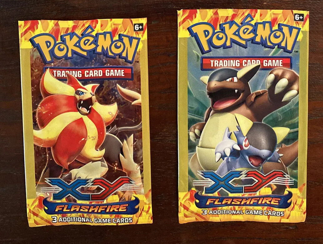 EMPTY Pokemon TCG XY Flashfire Booster Packs X2 Pyroar & Kangaskhan Art Mint EMPTY Pokemon TCG XY Flashfire Booster Packs X2 Pyroar & Kangaskhan Art Mint