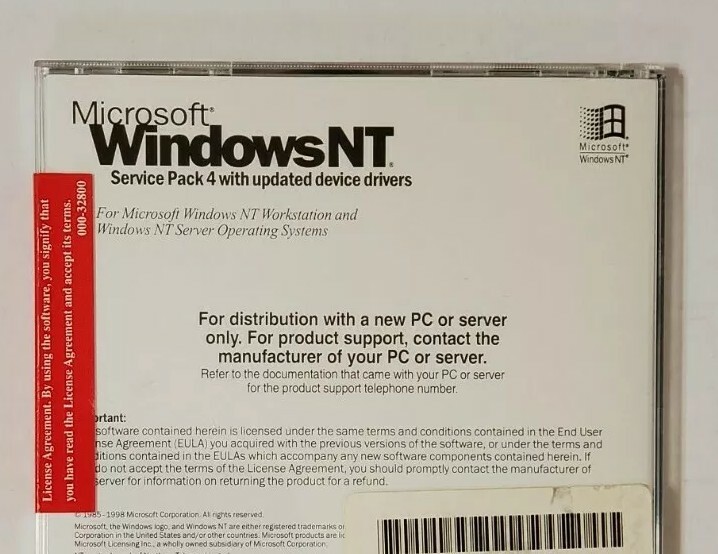 Microsoft Windows NT Service Pack 4 For Workstation/Server Microsoft Windows NT Service Pack 4 For Workstation/Server